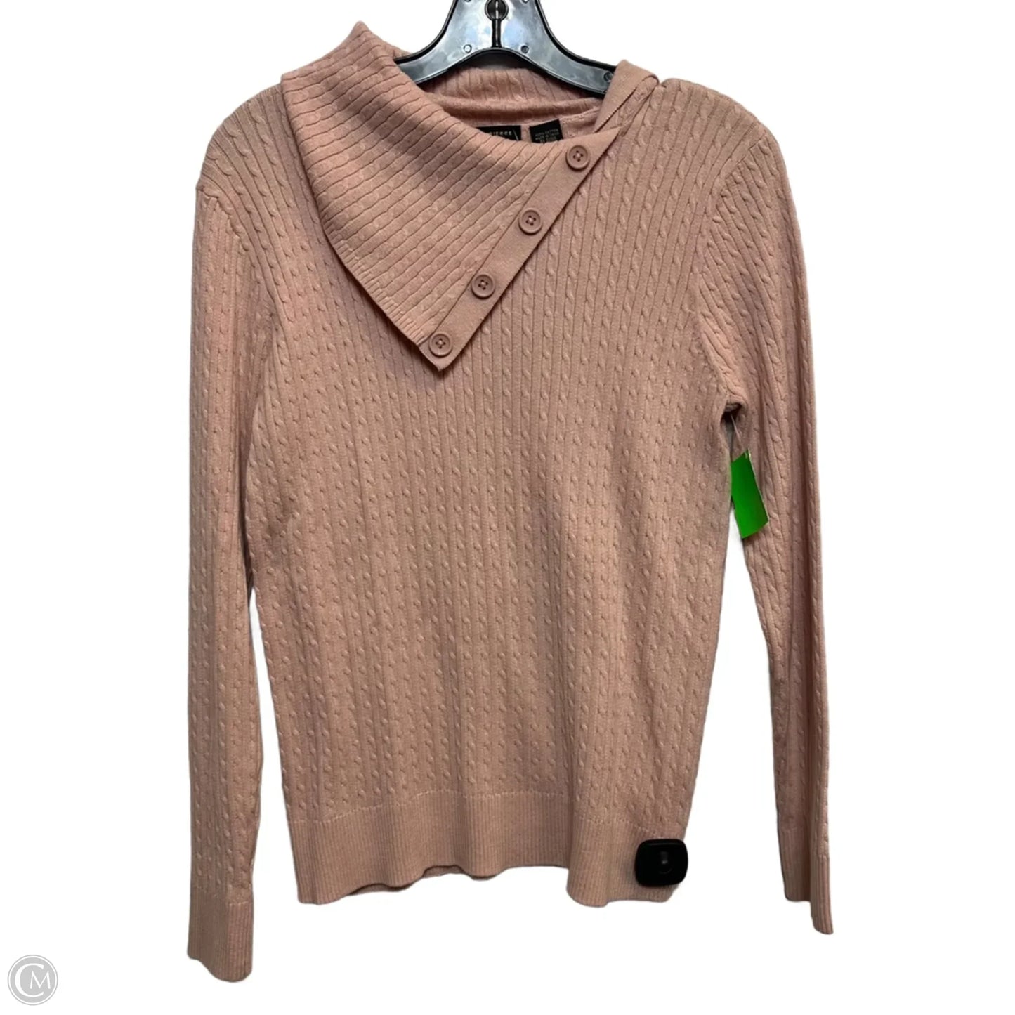 Top Long Sleeve By Jeanne Pierre In Pink, Size: S