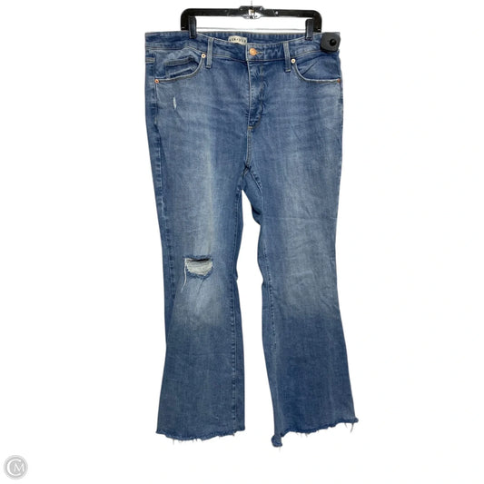 Jeans Flared By Ava & Viv In Blue Denim, Size: 18