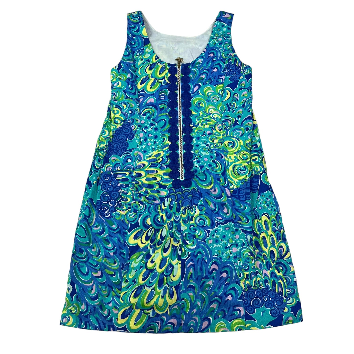 Blue & Green Dress Designer Lilly Pulitzer, Size 4