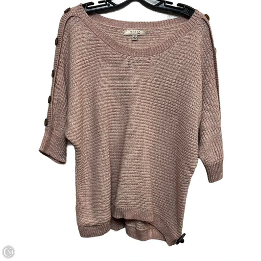 Sweater Short Sleeve By Misia In Pink, Size: 2x