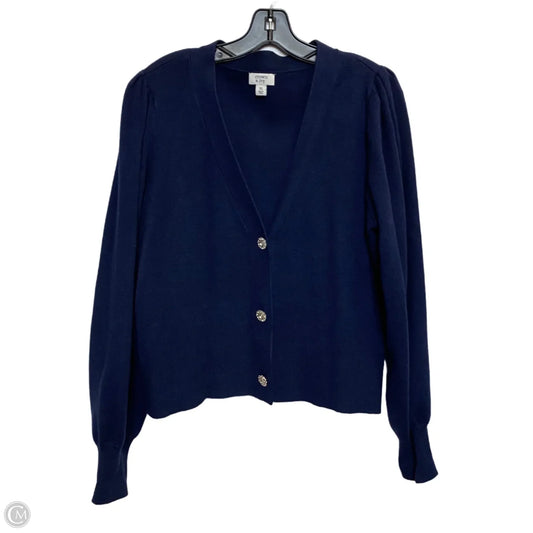 Sweater Cardigan By Crown And Ivy In Navy, Size: Xl