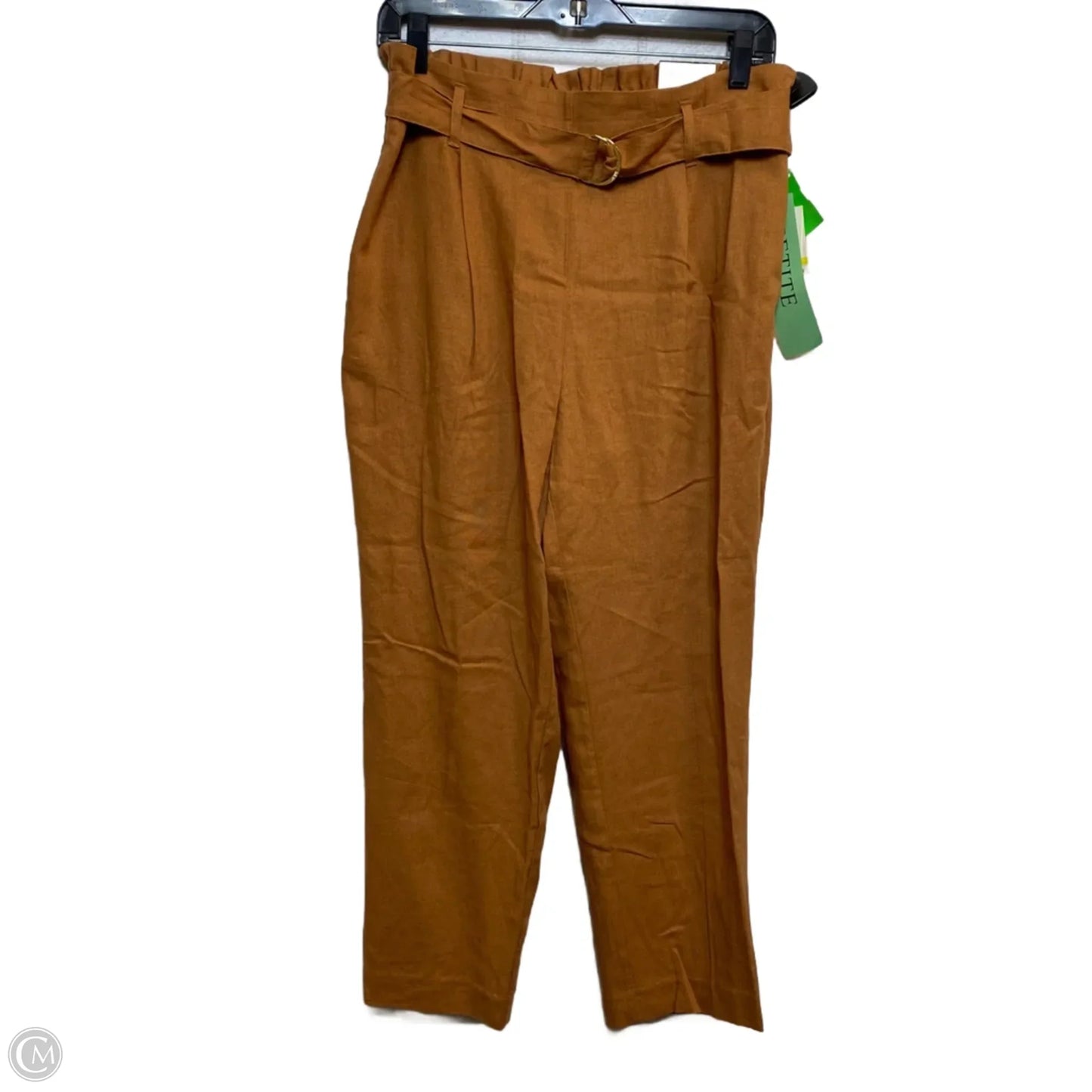 Pants Linen By Anne Klein In Brown, Size: Mp