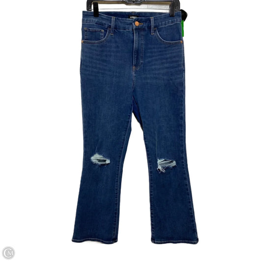 Jeans Cropped By Express In Blue Denim, Size: M