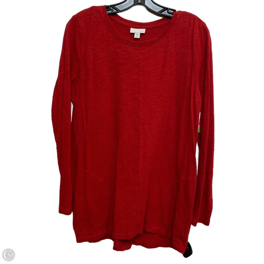 Top Long Sleeve By J. Jill In Red, Size: Mp
