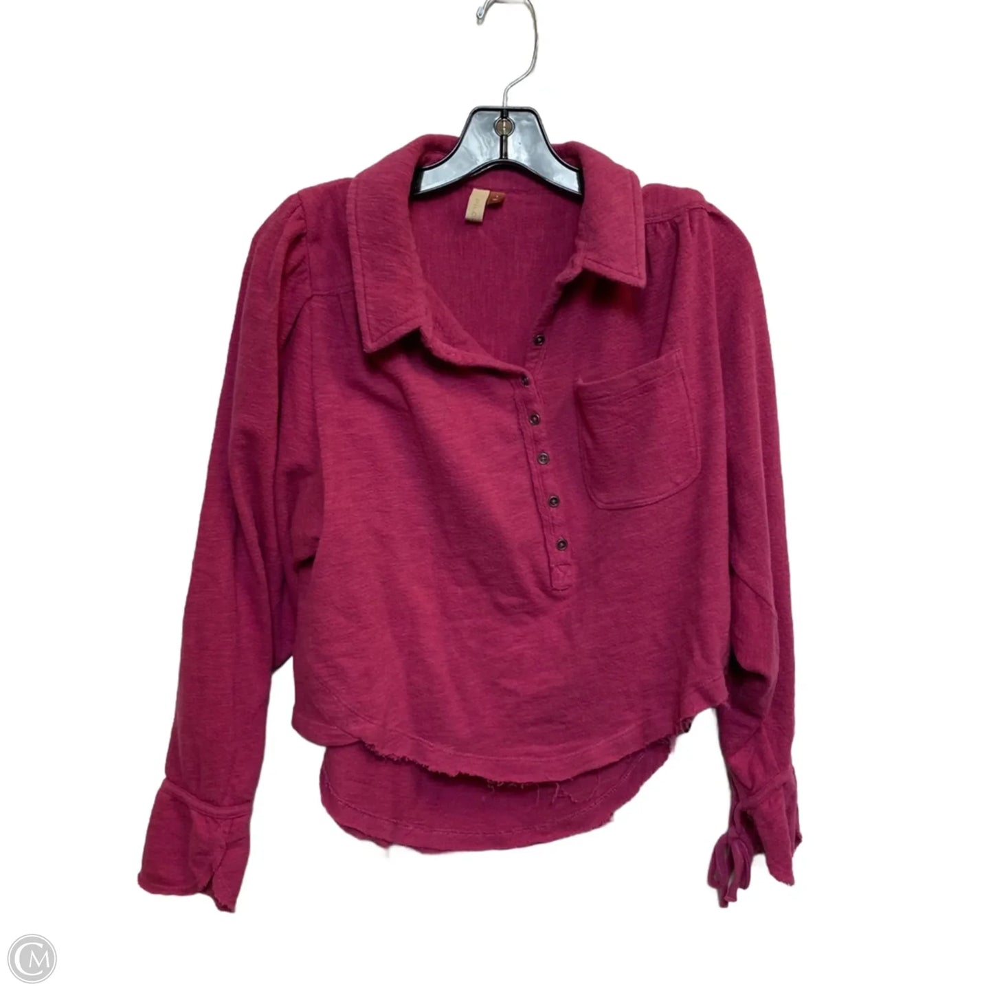 Top Long Sleeve By Pilcro In Pink, Size: S