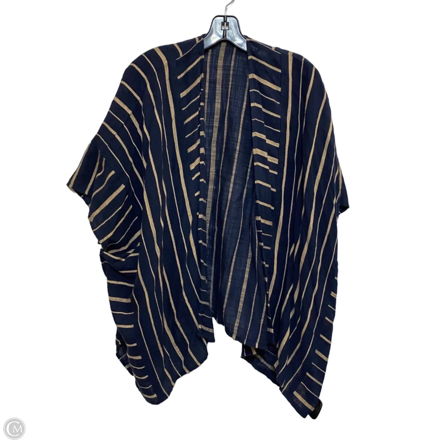 Kimono By Lucky Brand In Blue & Tan, Size: Osfm