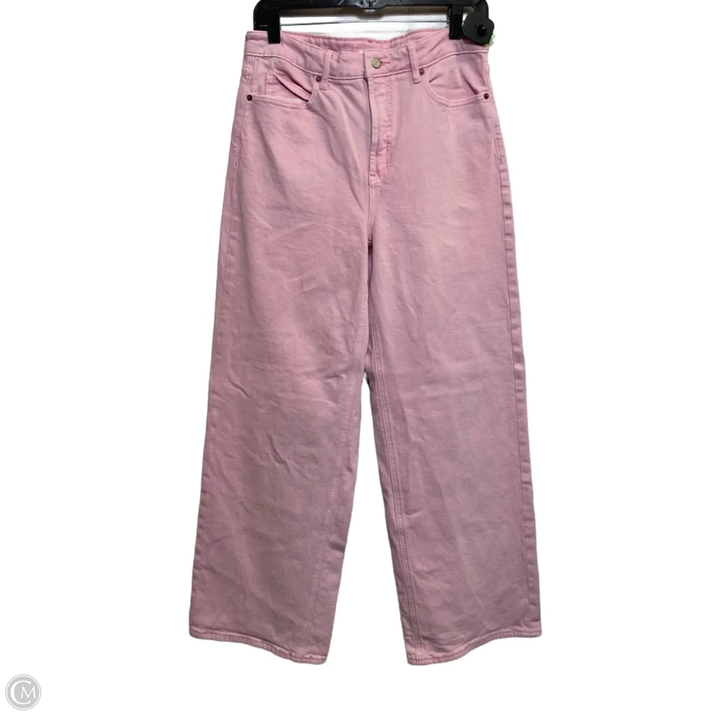 Jeans Wide Leg By Old Navy In Pink Denim, Size: 8