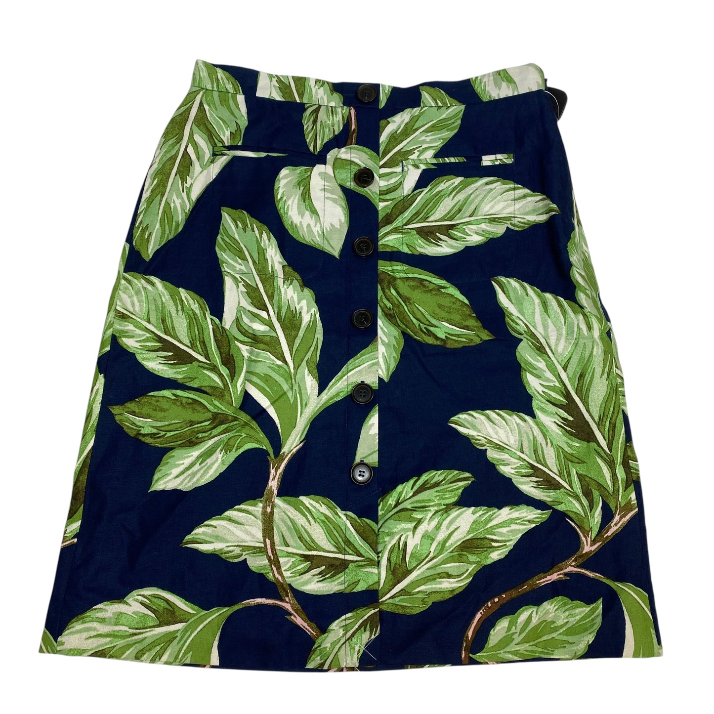 Skirt Midi By Ann Taylor In Blue & Green, Size: M