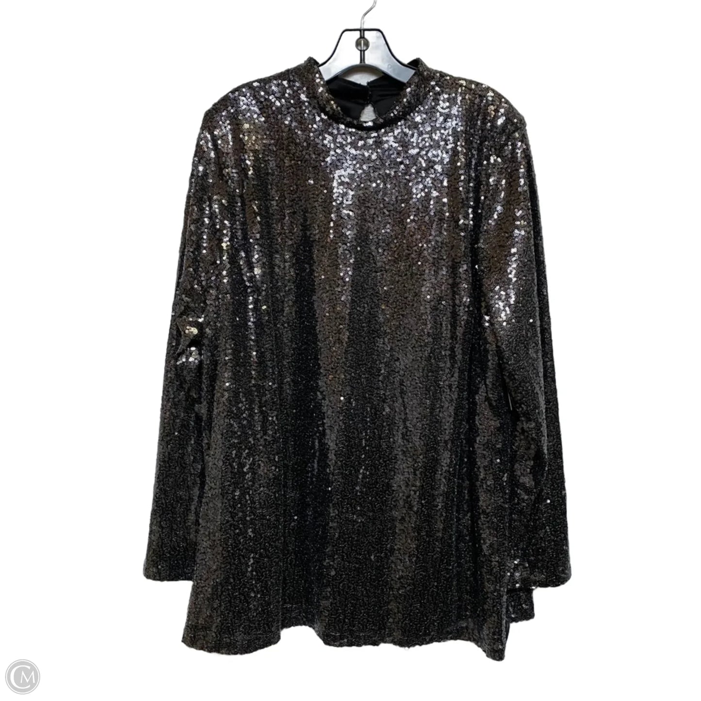 Top Long Sleeve By Lane Bryant In Silver, Size: 3x