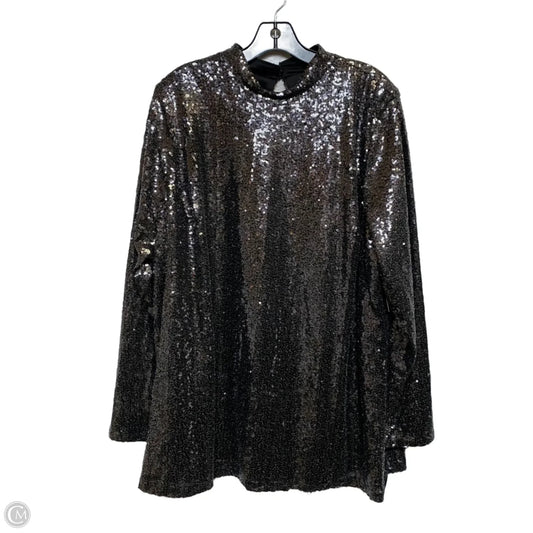 Top Long Sleeve By Lane Bryant In Silver, Size: 3x