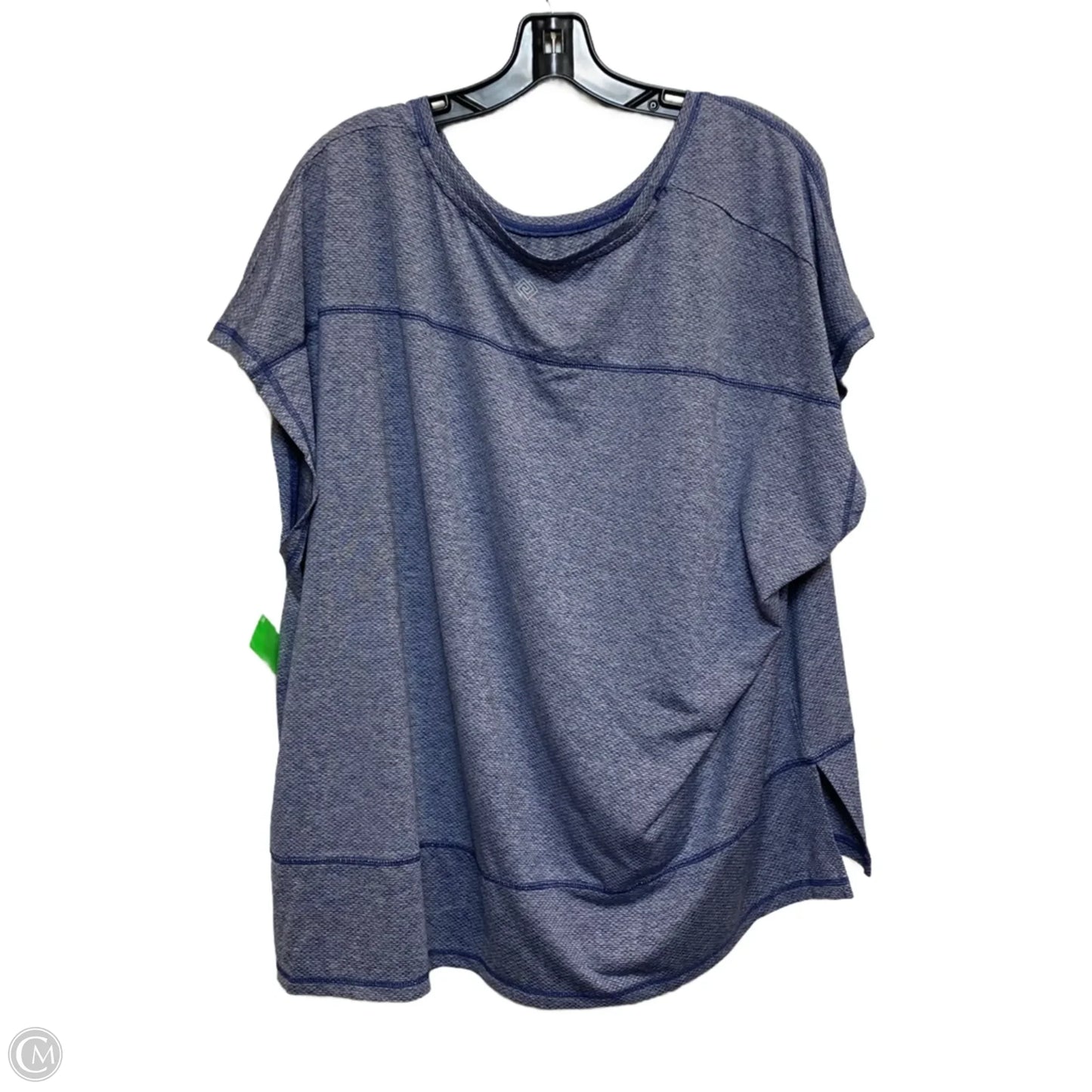 Athletic Top Short Sleeve By Zelos In Blue, Size: 3x