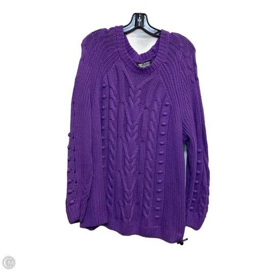 Sweater By Lane Bryant In Purple, Size: 3x