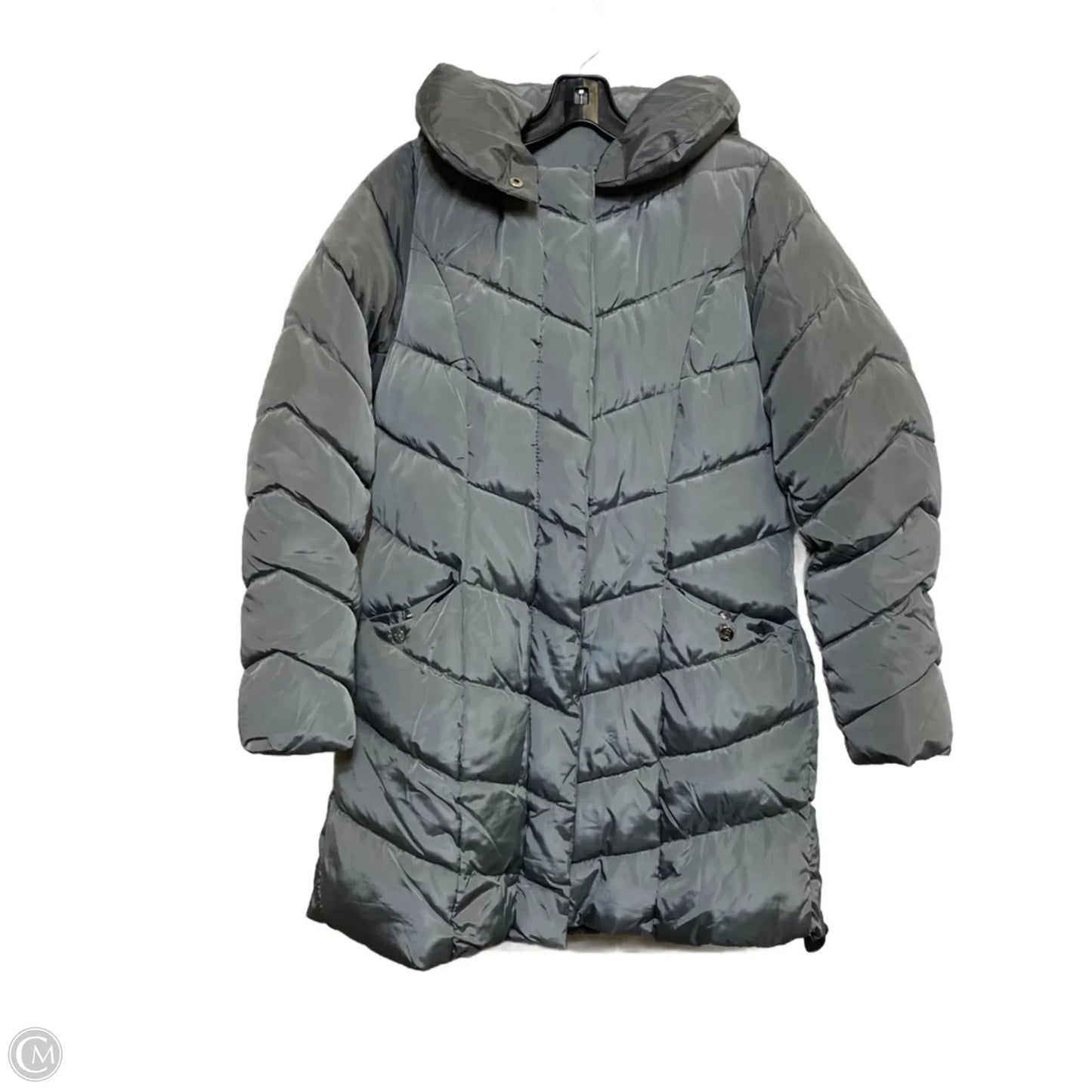 Coat Puffer & Quilted By Steve Madden In Grey, Size: M