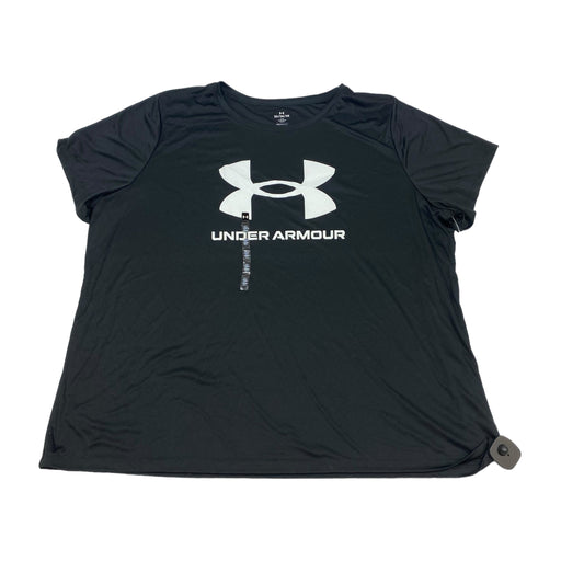 Black Athletic Top Short Sleeve Under Armour, Size 2x