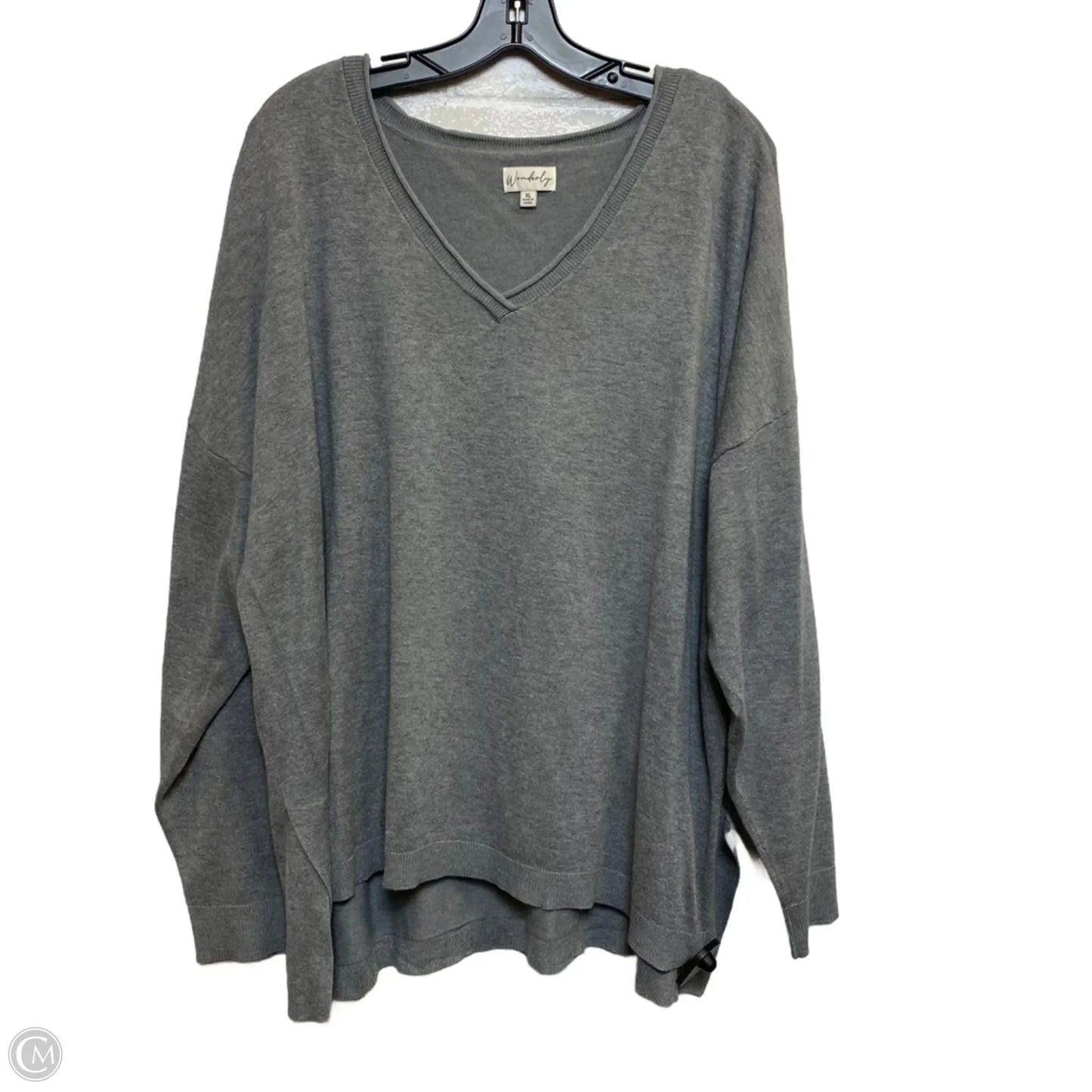 Sweater By Wonderly In Grey, Size: Xl