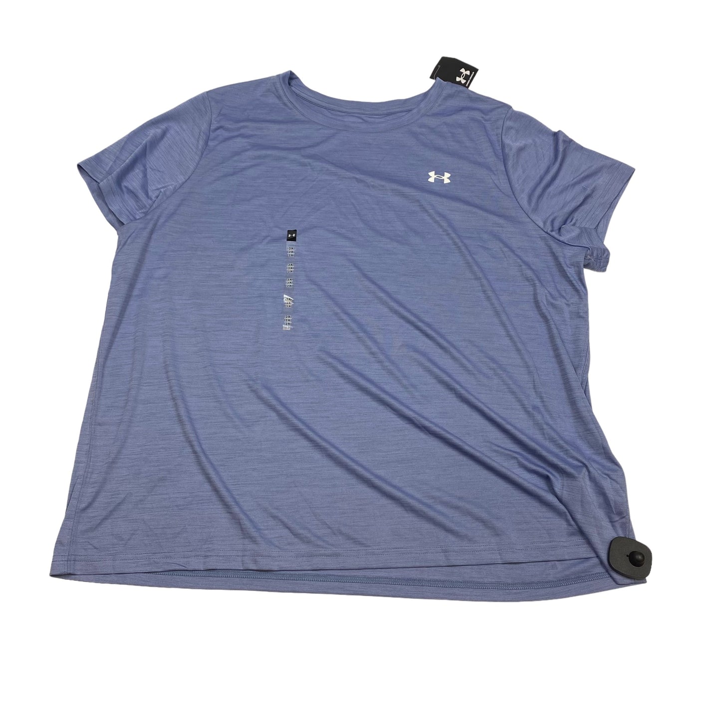 Blue Athletic Top Short Sleeve Under Armour, Size 2x