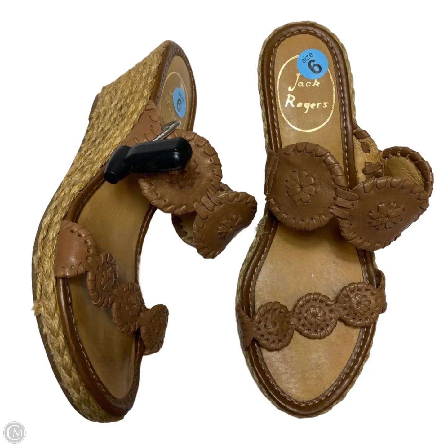 Sandals Designer By Jack Rogers In Brown, Size: 6