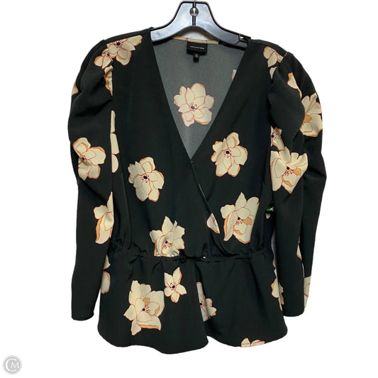 Top 3/4 Sleeve By Who What Wear In Black & Cream, Size: M