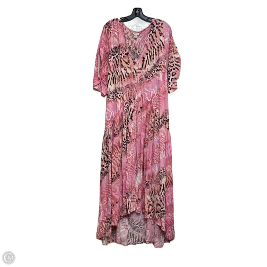 Dress Casual Midi By Avenue In Pink, Size: 4x