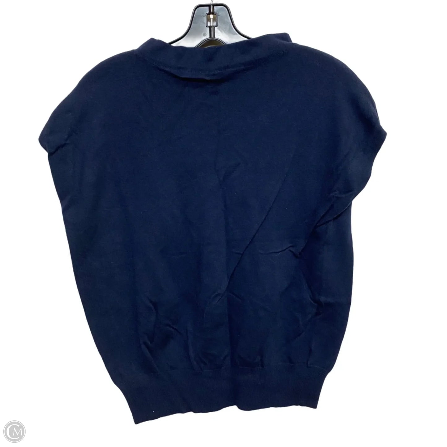 Sweater Short Sleeve By Ann Taylor In Navy, Size: M