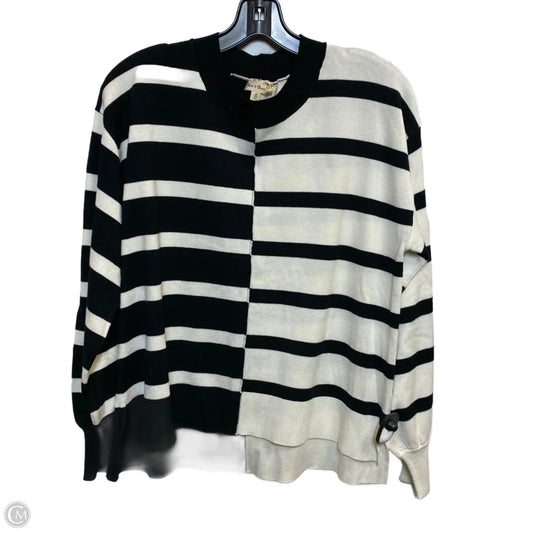 Sweater By Hem & Thread In Black & Cream, Size: M