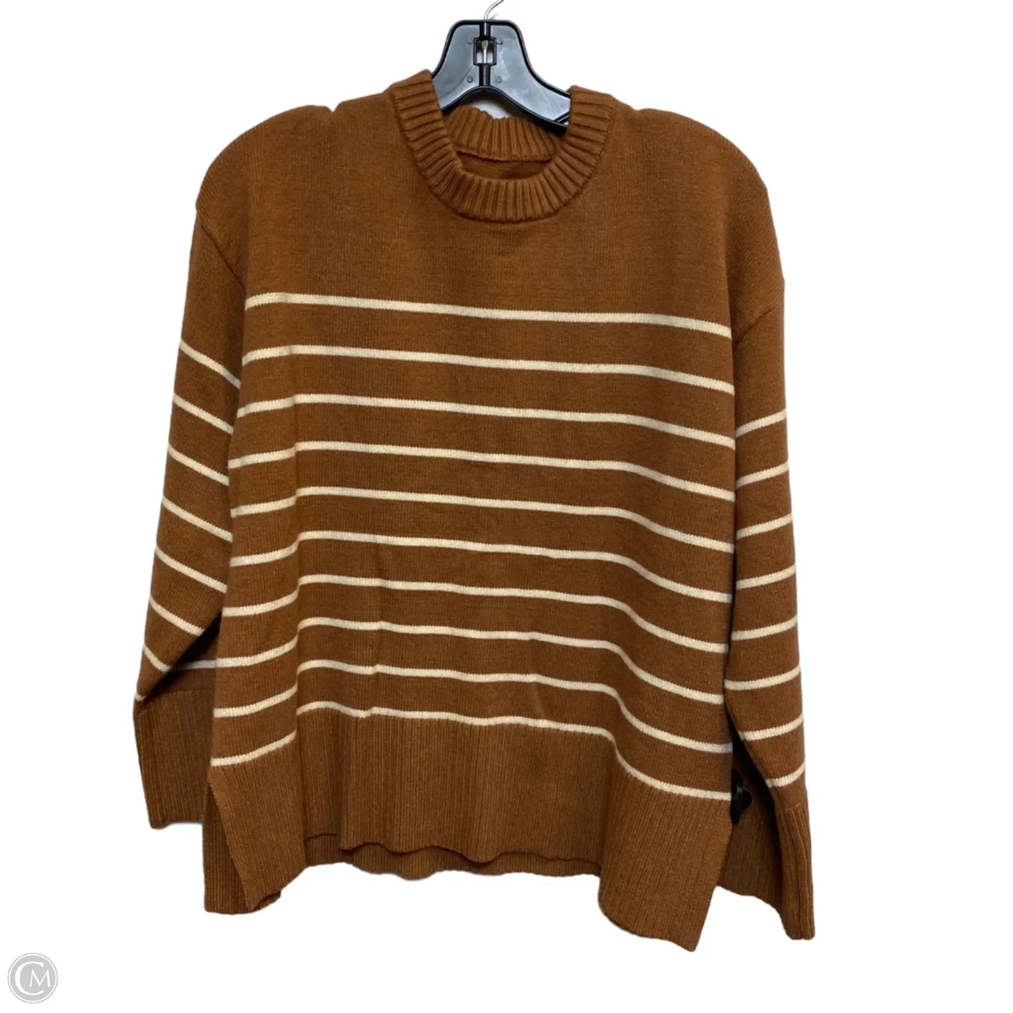 Sweater By Cmf In Brown & Cream, Size: M