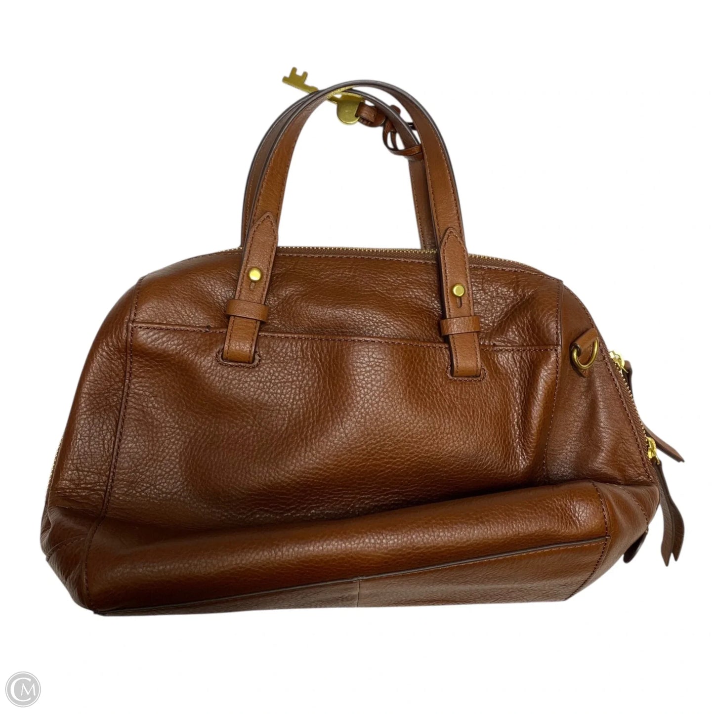 Handbag Leather By Fossil, Size: Small