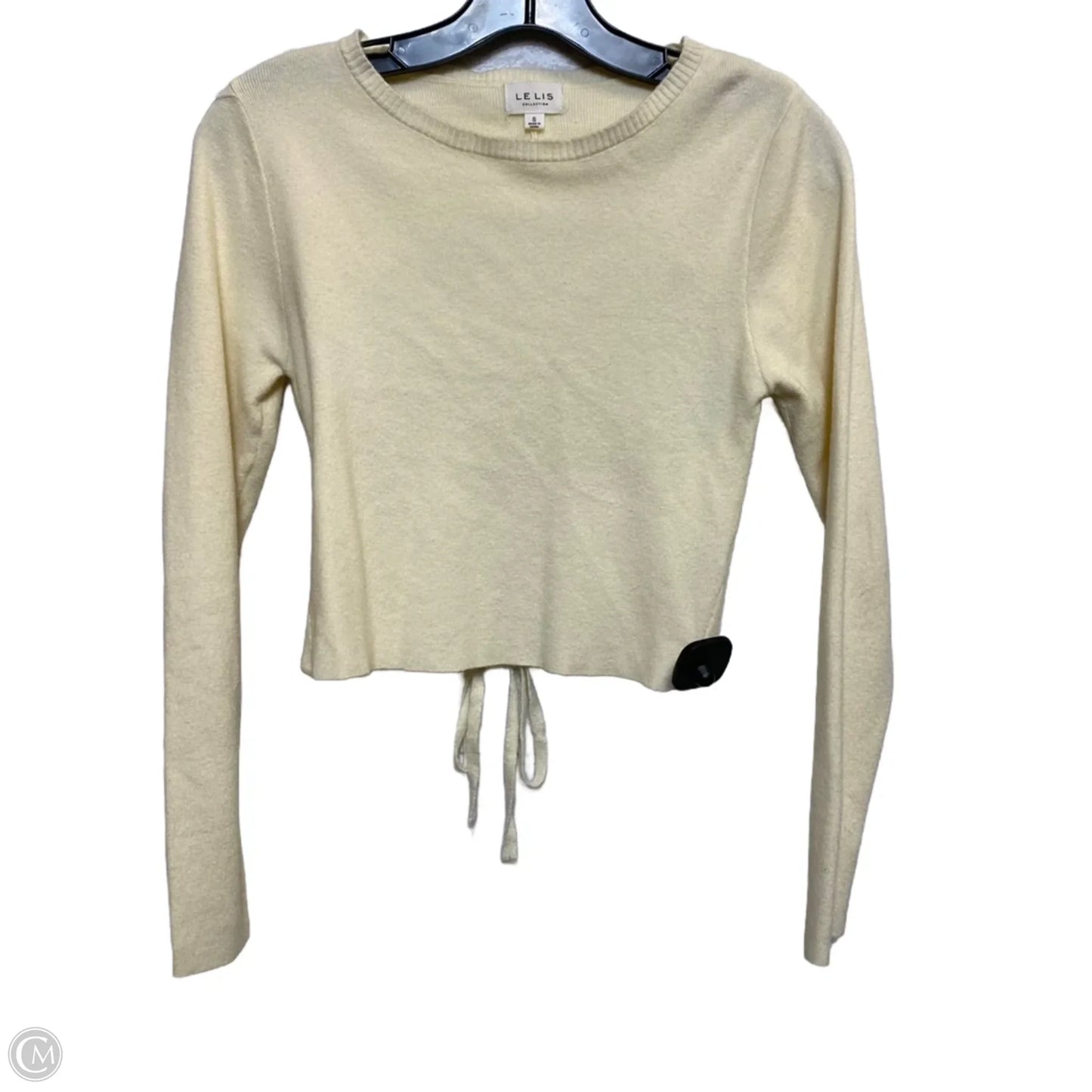 Top Long Sleeve By Le Lis In Cream, Size: S