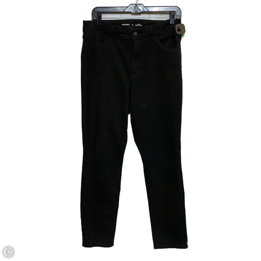 Jeans Straight By Old Navy In Black Denim, Size: 12