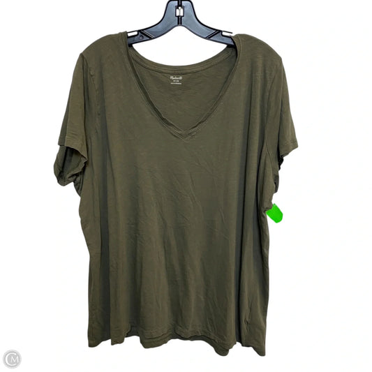 Top Short Sleeve Basic By Madewell In Green, Size: 2x