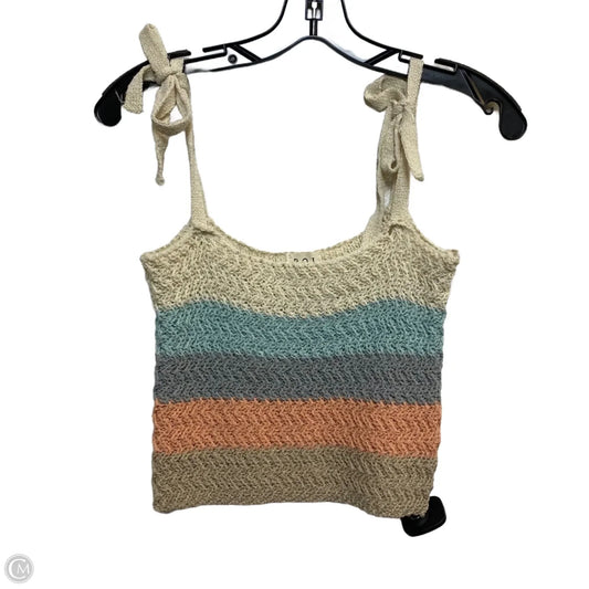 Top Sleeveless By Pol In Multi-colored, Size: L