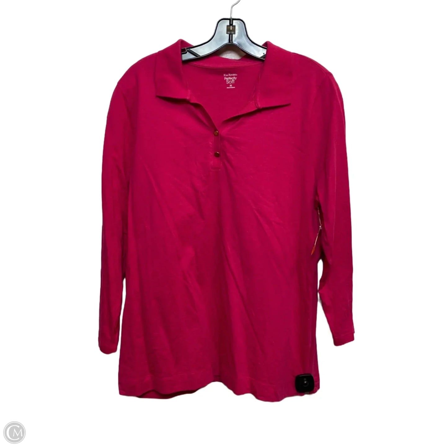 Top Long Sleeve By Kim Rogers In Pink, Size: Xl