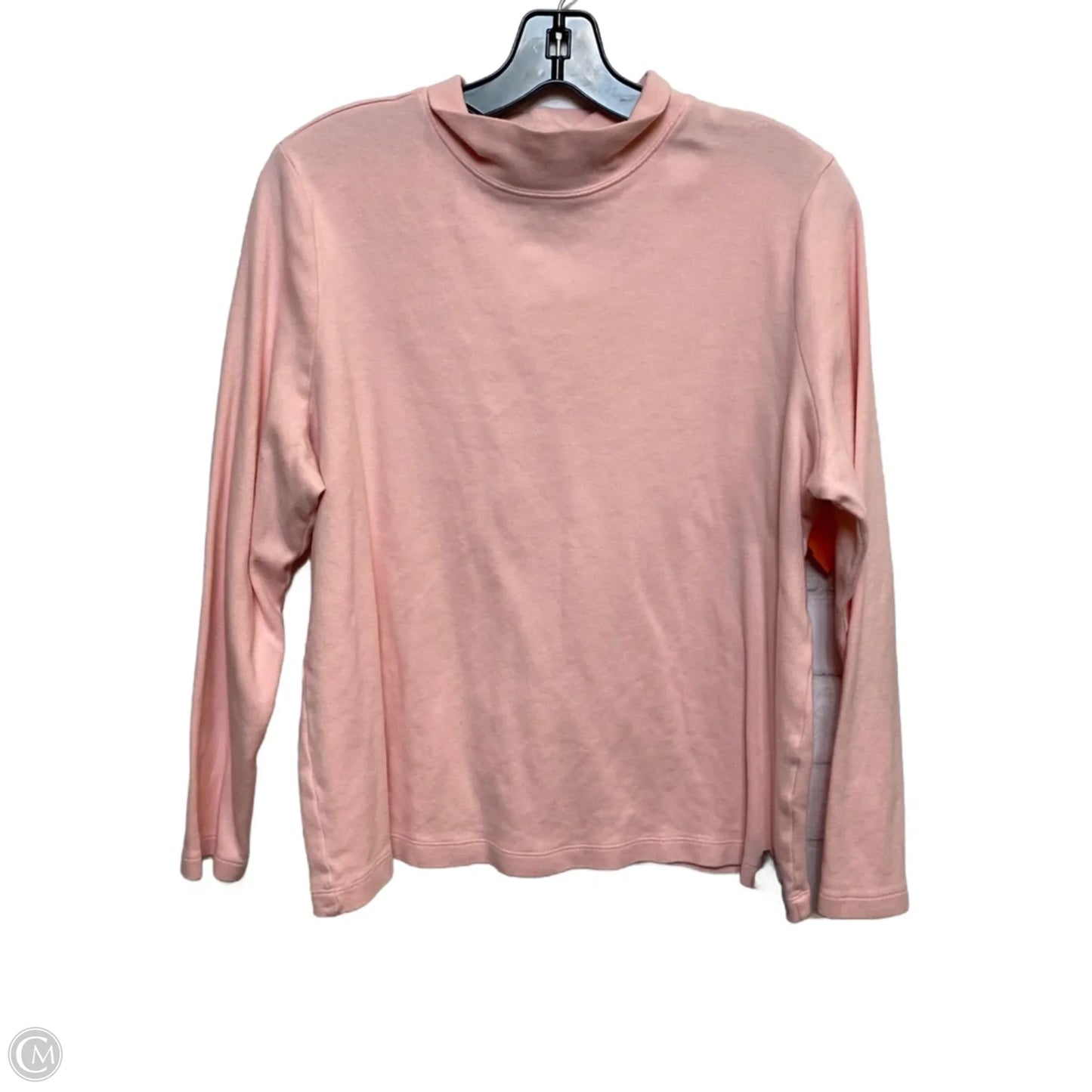 Top Long Sleeve Basic By Karen Scott In Pink, Size: Xl