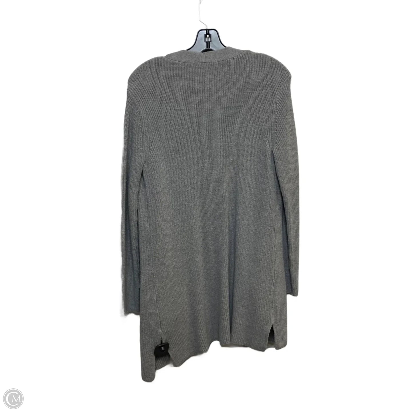 Sweater Cardigan By Gap In Grey, Size: M