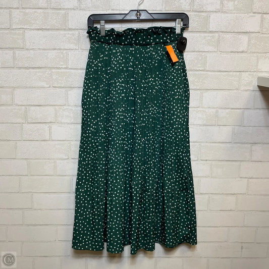 Skirt Maxi By Exlur In Green & White, Size: S