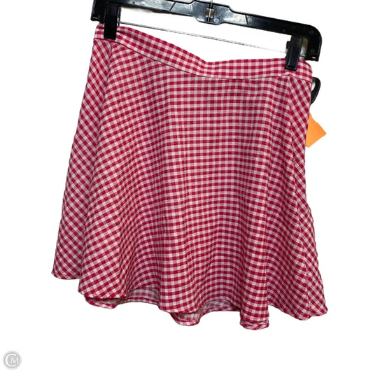 Skirt Mini & Short By Urban Outfitters In Pink & White, Size: M