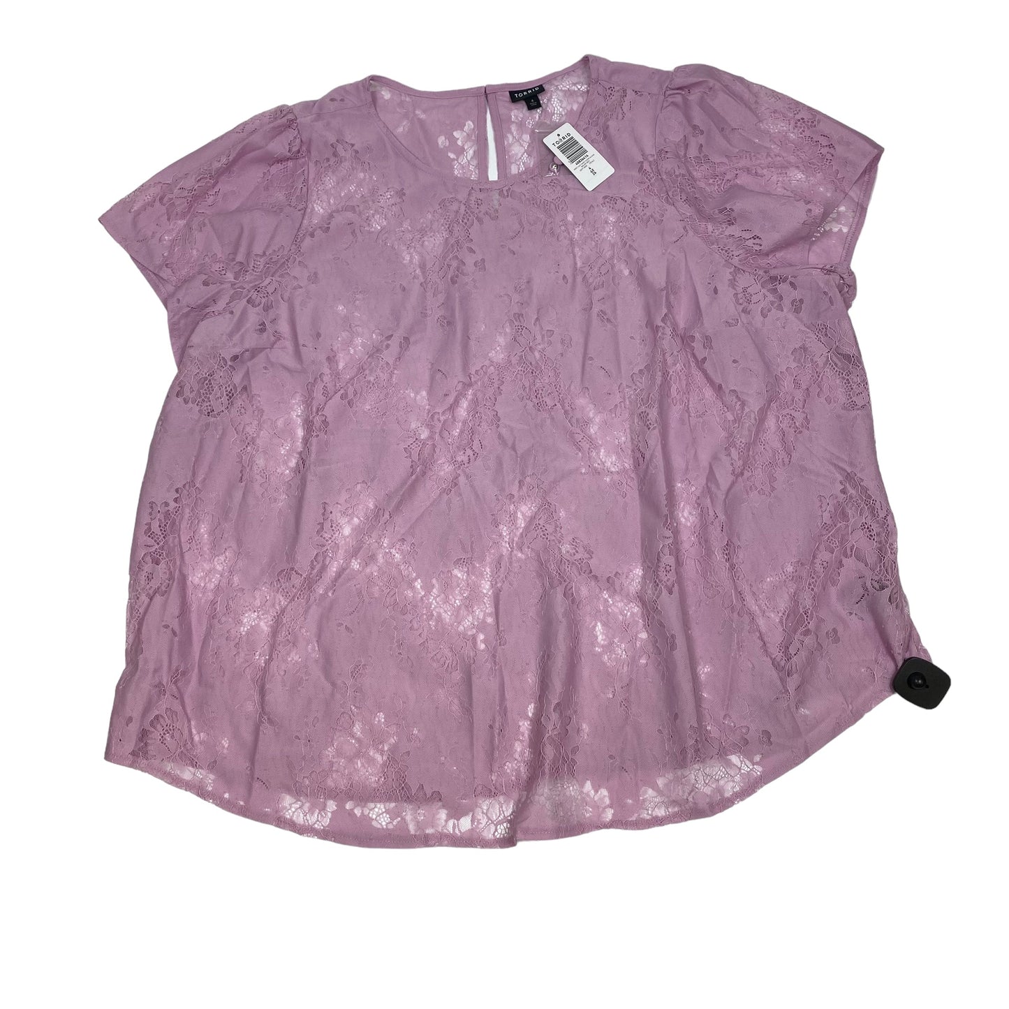 Purple Blouse Short Sleeve Torrid, Size 4x