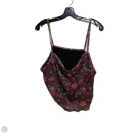 Tank Top By Romwe In Brown & Pink, Size: 3x