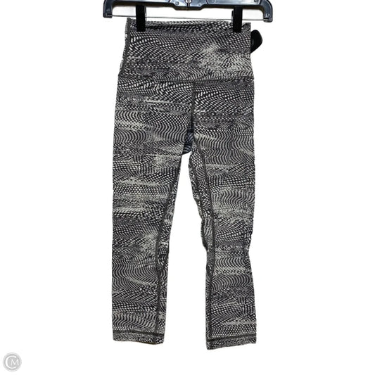 Athletic Leggings Capris By Lululemon In Grey & White, Size: Xs