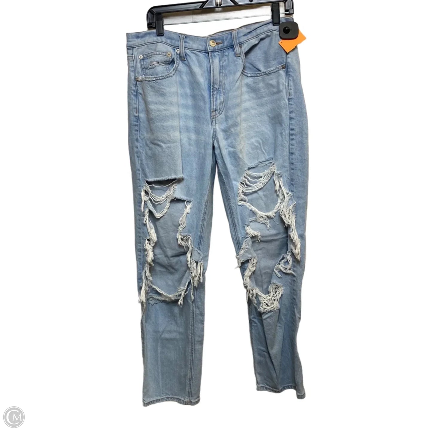 Jeans Straight By American Eagle In Blue Denim, Size: 12