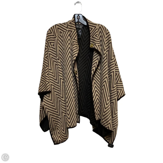 Poncho By Chicos In Brown & Tan, Size: L