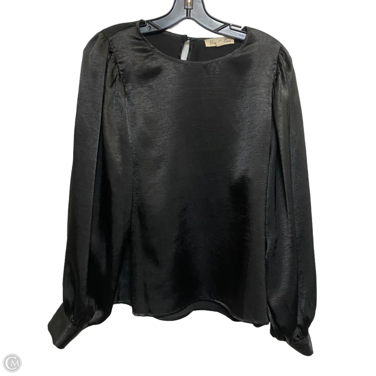 Top Long Sleeve By Vine & Love In Black, Size: M