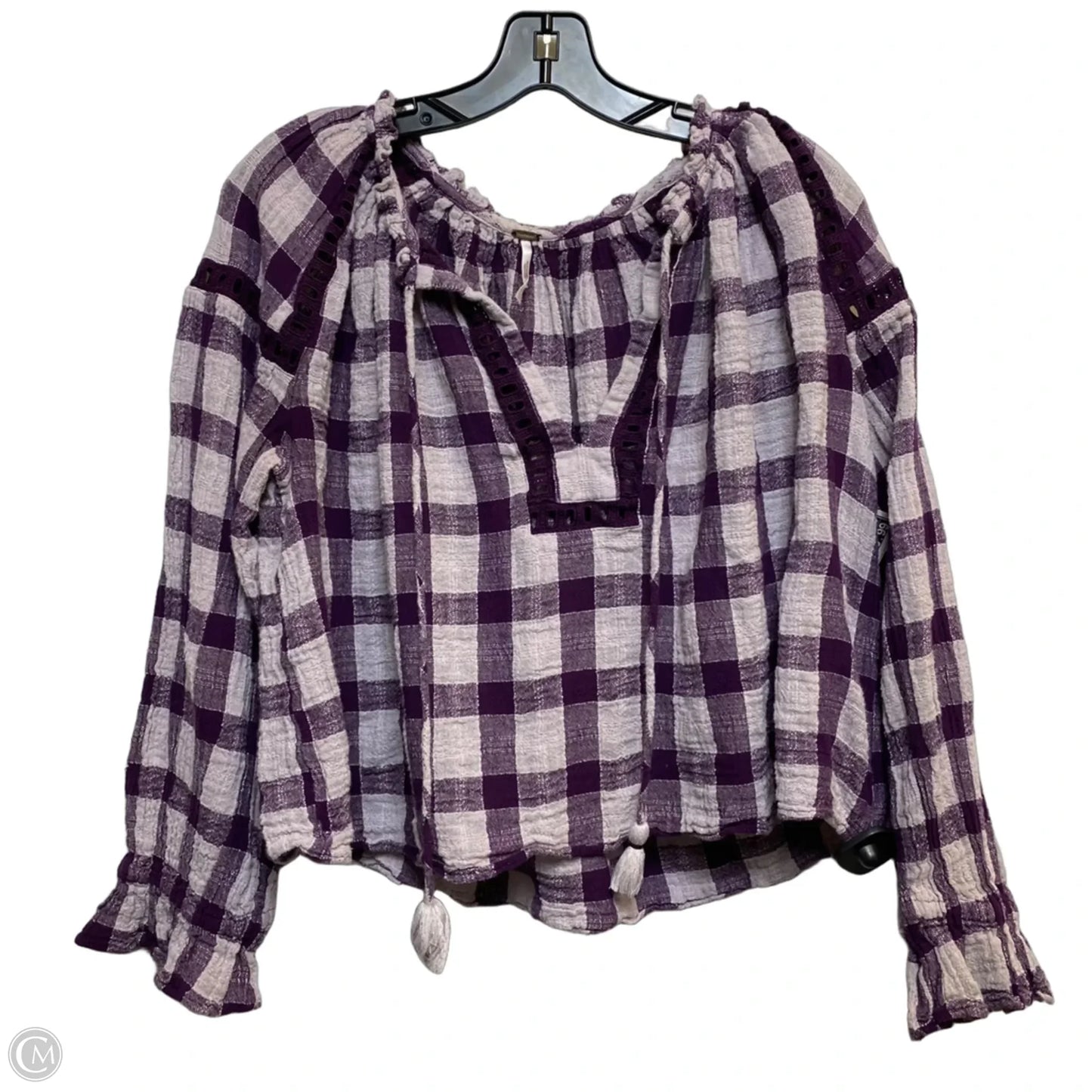 Top Long Sleeve By Free People In Purple, Size: M