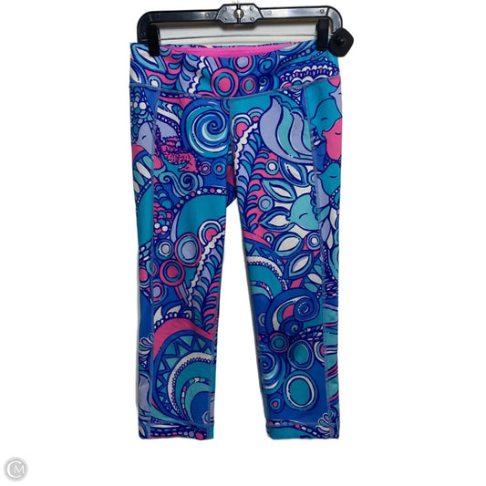 Capris Designer By Lilly Pulitzer In Blue & Pink, Size: M