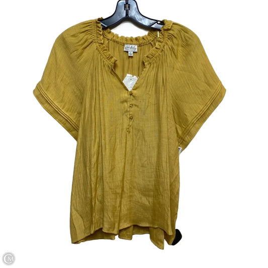 Top Short Sleeve By Wonderly In Yellow, Size: L