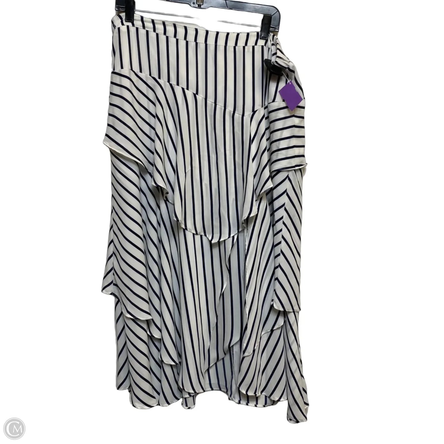 Skirt Maxi By New York And Co In Blue & White, Size: L