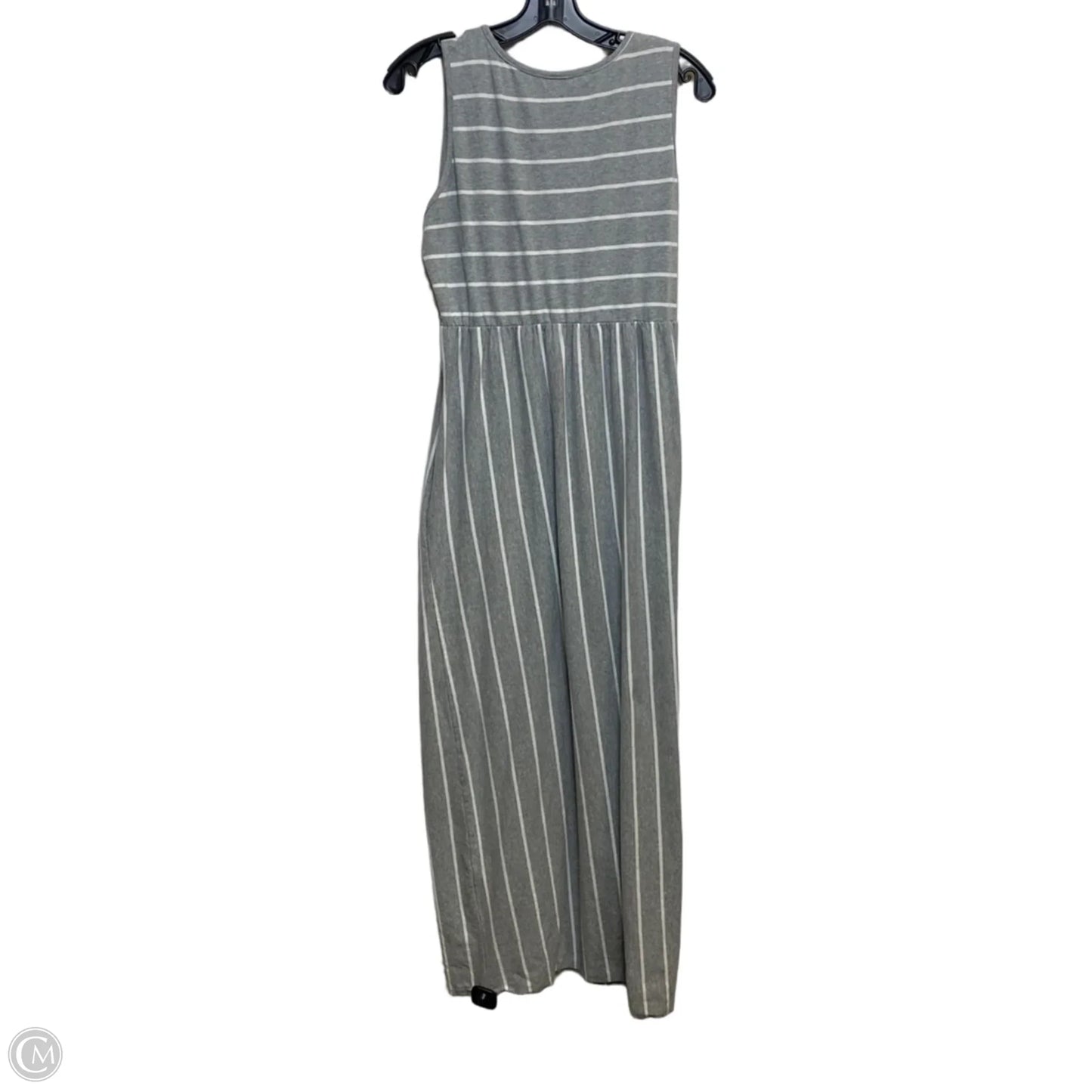 Dress Casual Maxi By Hount In Grey & White, Size: L