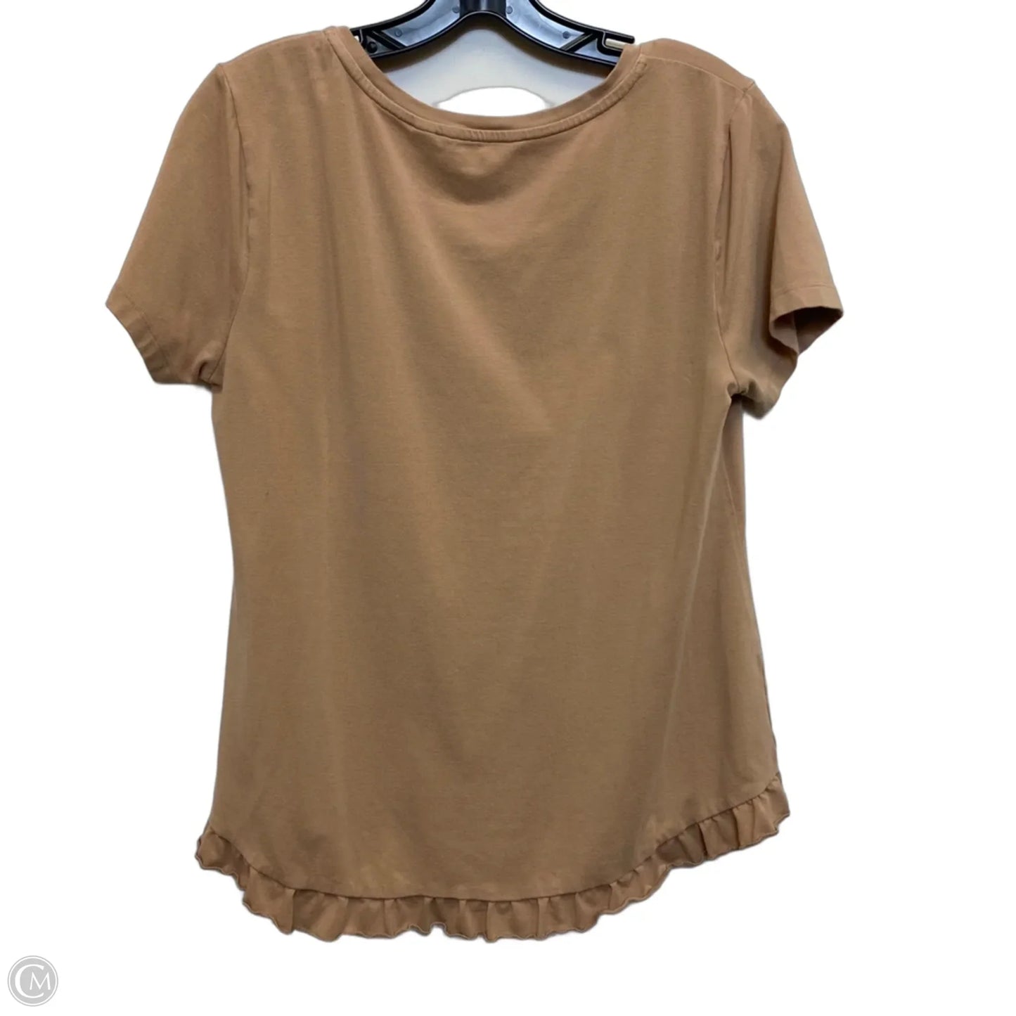 Top Short Sleeve By Isaac Mizrahi Live Qvc In Brown, Size: M