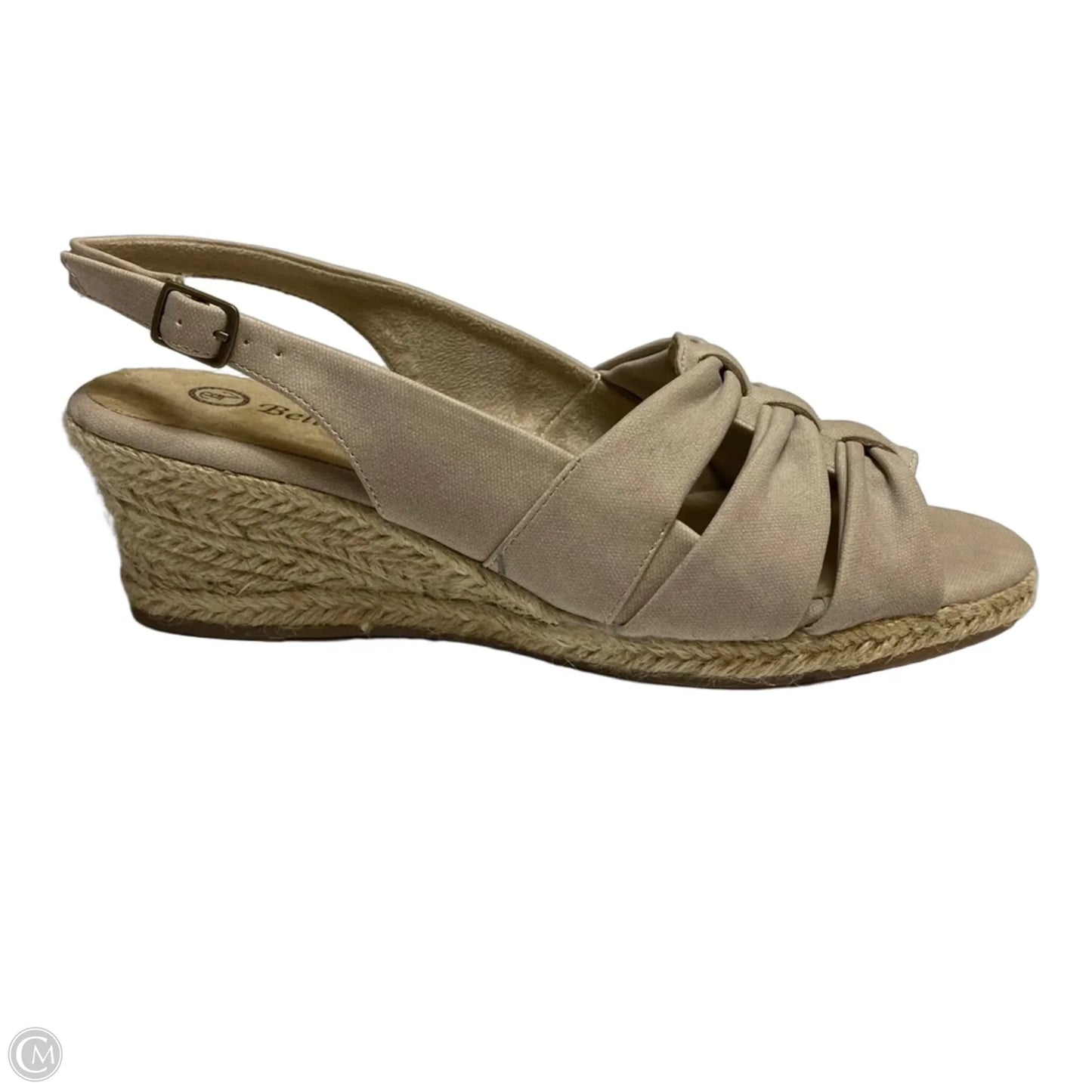Sandals Heels Wedge By Bella Vita In Tan, Size: 8.5