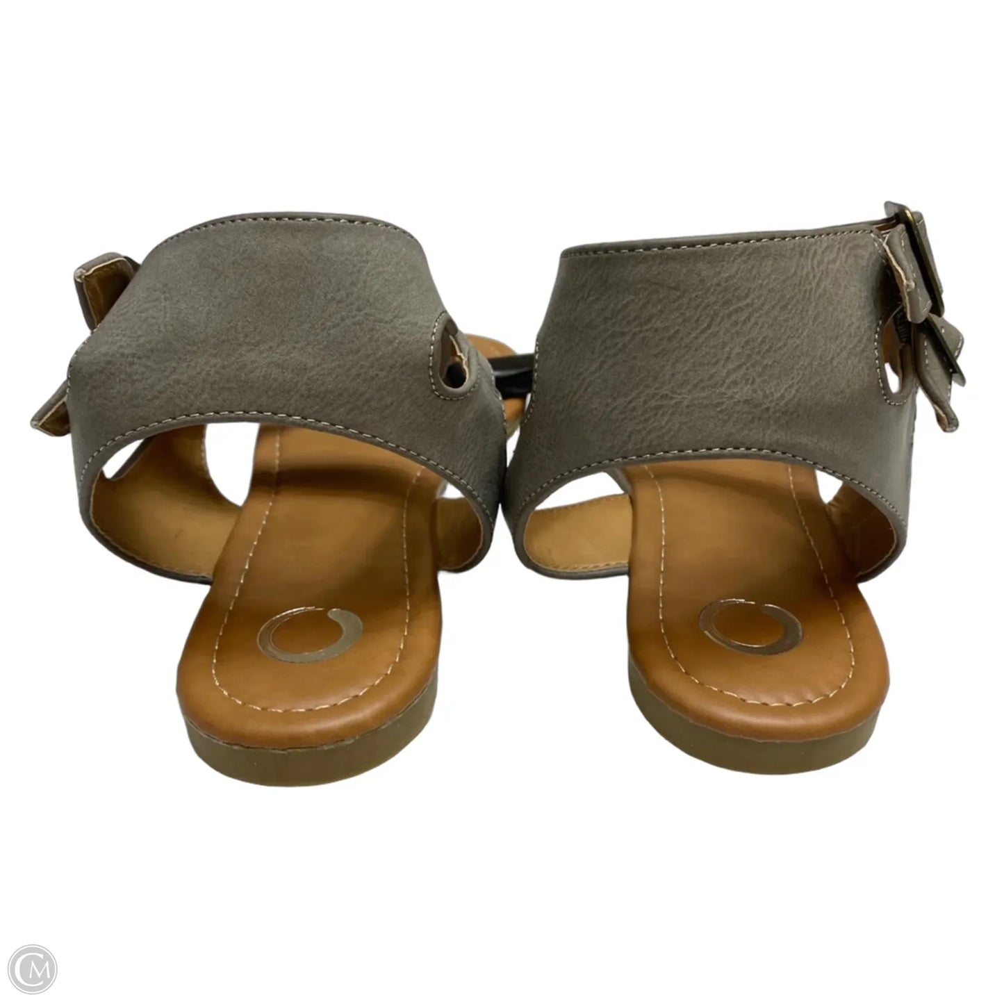 Sandals Flats By Journee In Grey, Size: 11